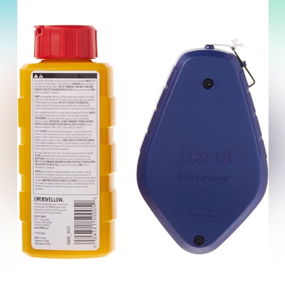 IRWIN STRAIT-LINE Chalk Line, Speedline Reel, Red, 100 ft. (2 Piece Set) - Picture 2 of 6